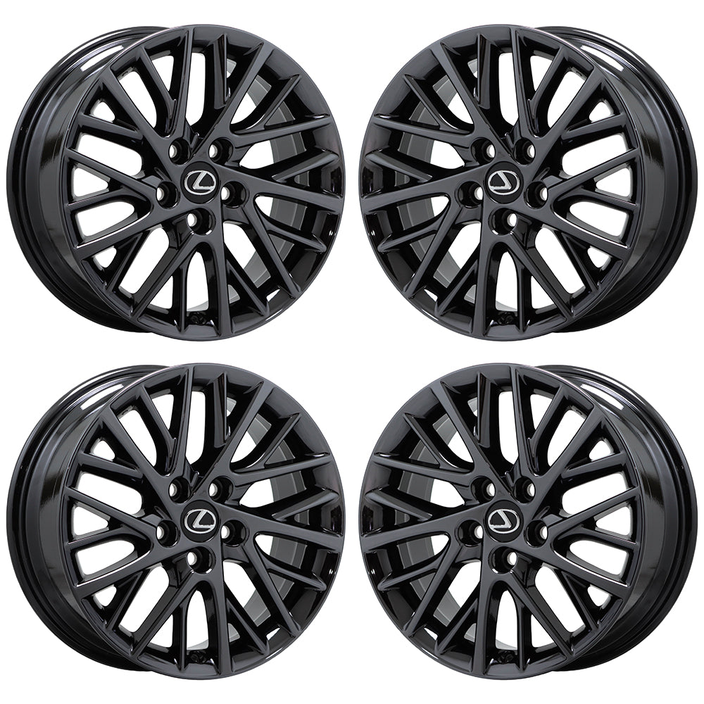 17" Lexus ES350 Black Chrome wheels rims Factory OEM set 4 74332